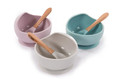 Bo Jungle B-Suction Bowl Silicone & Spoon Grey 6m+