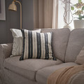 KORALLBUSKE Cushion cover, light beige/anthracite, 50x50 cm