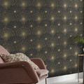 GoodHome Vinyl Wallpaper on Fleece Zamia, brown-gold