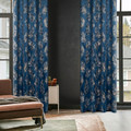 Curtain Gloria 140x300 cm, navy blue/grey
