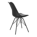 Chair Eris, 1pc, PP/faux leather, black/black