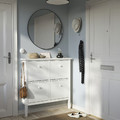 GULLABERG Shoe cabinet with 4 compartments, white, 105x22x107 cm