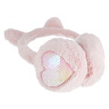 Plush Earmuffs Heart, pink