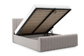 Upholstered Ottoman Bed Nicole 160x200, beige