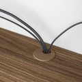 EKET Wall mounted media shelf w rail, brown/walnut effect, 70x35x35 cm