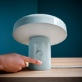 BLOMPRAKT Bluetooth speaker lamp, light blue