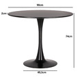 Table Simplet Skinny, round, white