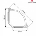 Cable shielding strip 1.5m 43 * 23 MM white MTCV-575 with tape