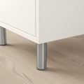 EKET Cabinet combination with legs, white, white stained oak effect, 35x35x80 cm