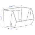 FODERTRÅG Organiser for desk/wall, grey-blue, 25x18x15 cm
