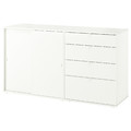 VIHALS Storage combination, white, 165x47x90 cm