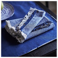 NISSÖGA Napkin, grey/dark blue, 35x35 cm, 4 pack