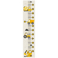 Wall Height Chart Height Measure 50-160cm | Construction Vehicles Yellow