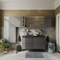 Wall-mounted Basin Cabinet GoodHome Imandra 120cm, grey
