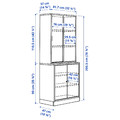 TONSTAD Storage combination w sliding doors, oak veneer, 82x201 cm