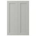 LERHYTTAN 2-p door f corner base cabinet set, light grey, 25x80 cm