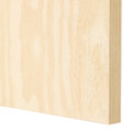 KALBÅDEN Door with hinges, lively pine effect, 60x120 cm