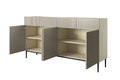 Cabinet with 4 Doors & 4 Drawers Nicole 200cm, cashmere, black legs