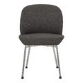 Upholstered Chair Cloe, dark grey/chrome