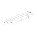 GoodHome T-bar Cabinet Handle Annatto 220 mm, white, 2 pack