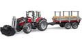 Bruder Massey Ferguson Tractor with Trailer 3+