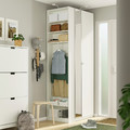 PAX/FORSAND/ÅHEIM Wardrobe combination, white mirror glass/white, 95x60x236 cm