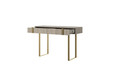 Modern Console Table Dresser Dressing Table Verica, biscuit oak/gold legs