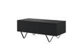 Coffee Table with Storage Scalia 120, matt black/black legs