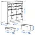 TROFAST Storage combination with boxes, room divider/white lilac, 99x44x94 cm