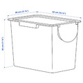 TRÖSKNING Bin with lid, light grey-blue, 25 l