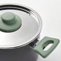 HEMLAGAD 6-piece cookware set, non-stick coating light grey-green/grey