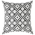 GINSTSÄCKMAL Cushion cover, black/white, 50x50 cm
