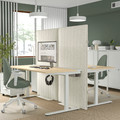 MITTZON Acoustic screen, floor standing, Gunnared beige, 90x157 cm