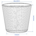 BJÖRNBAMBU Plant pot, in/outdoor dark grey, 32 cm