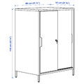 TROTTEN Cabinet with sliding doors, anthracite, 80x110 cm