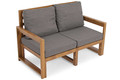 Outdoor 2-seat Sofa MALTA, brown/graphite