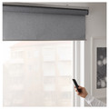 FYRTUR Block-out roller blind, wireless, battery-operated grey, 120x195 cm