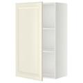 METOD Wall cabinet with shelves, white/Bodbyn off-white, 60x100 cm