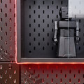 UPPSPEL Glass-door cabinet, dark grey, 76x56 cm