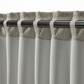 ANNAKAJSA Room darkening curtains, 1 pair, light grey, 145x300 cm