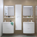 GoodHome Wall-mounted Bathroom High Cabinet Himalia 160 cm, white