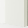 HASVIK Pair of sliding doors, high-gloss white, 200x236 cm