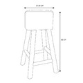 Bar Stool Freya, white/natural