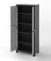 Outdoor/Workshop High Cabinet, Multi-use, XL tall, black-grey