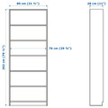 BILLY Bookcase with doors, white, 80x30x202 cm