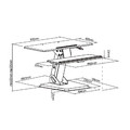 MacLean Sit-stand Desktop Workstation MC-792, black