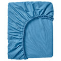 DVALA Fitted sheet, blue, 140x200 cm