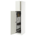 METOD High cabinet with cleaning interior, white/Veddinge white, 40x60x200 cm