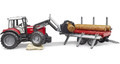 Bruder Massey Ferguson Tractor with Trailer 3+