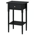 BLÄSTÅSEN Bedside table, black, 50x37x76 cm
